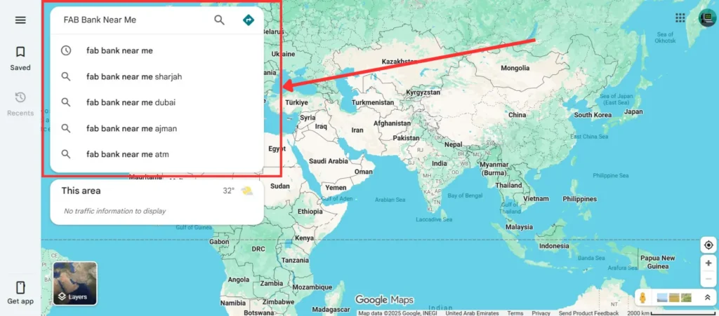 Find nearby FAB Bank using Google Maps